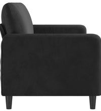 3-Sitzer-Sofa Schwarz 180 cm Samt