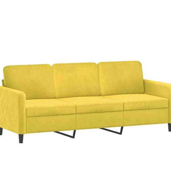 3-Sitzer-Sofa Gelb 180 cm Samt