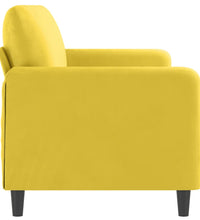 3-Sitzer-Sofa Gelb 180 cm Samt