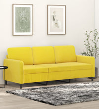 3-Sitzer-Sofa Gelb 180 cm Samt