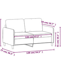 2-Sitzer-Sofa Hellgrau 120 cm Stoff