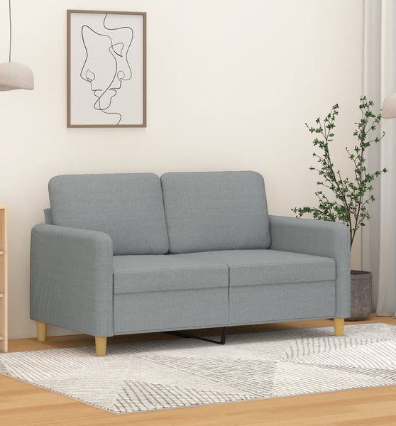 2-Sitzer-Sofa Hellgrau 120 cm Stoff