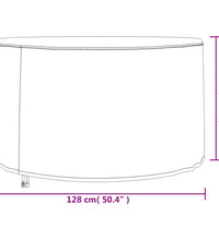 Gartenmöbel-Abdeckung Rund Schwarz Ø 128x71 cm 420D Oxford