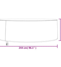 Gartenmöbel-Abdeckung Rund Schwarz Ø 244x71 cm 420D Oxford