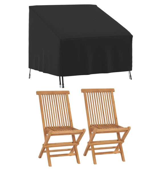 Abdeckung für Gartensessel Schwarz 96x79x49/74 cm 420D Oxford