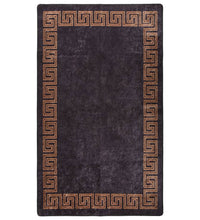 Teppich Waschbar Schwarz und Gold 120x170 cm Rutschfest