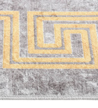 Teppich Waschbar Grau und Golden 120x170 cm Rutschfest