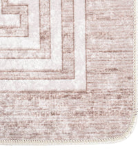 Teppich Waschbar Beige 120x170 cm Rutschfest