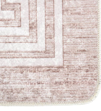 Teppich Waschbar Beige 150x230 cm Rutschfest