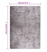 Teppich Waschbar Grau 120x170 cm Rutschfest