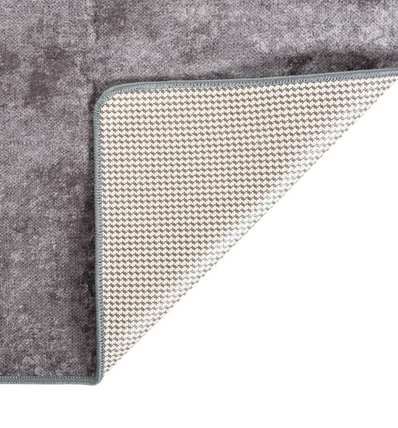 Teppich Waschbar Grau 150x230 cm Rutschfest