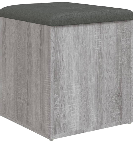 Sitzbank mit Stauraum Grau Sonoma 42x42x45 cm Holzwerkstoff