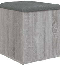 Sitzbank mit Stauraum Grau Sonoma 42x42x45 cm Holzwerkstoff