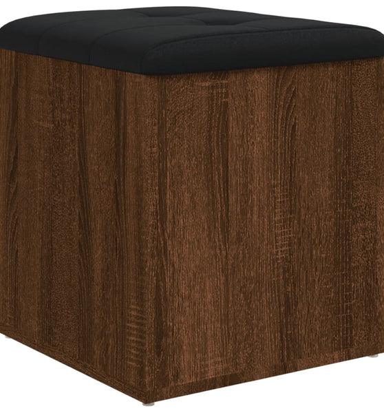 Sitzbank mit Stauraum Braun Eiche 42x42x45 cm Holzwerkstoff