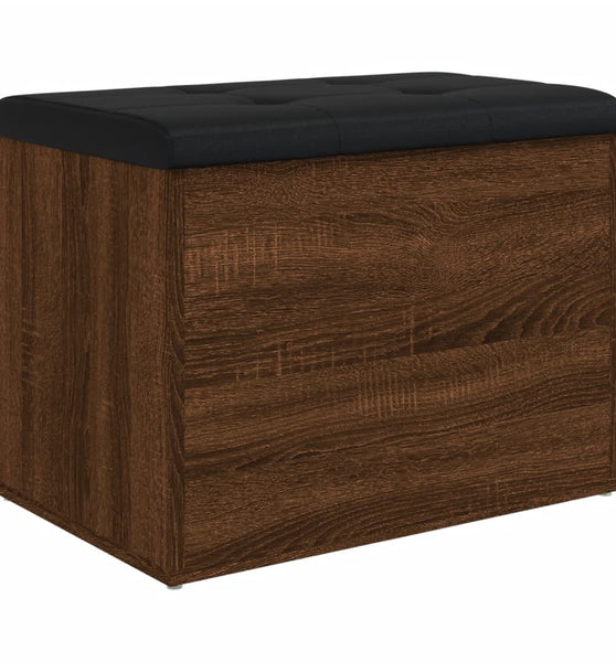 Sitzbank mit Stauraum Braun Eiche 62x42x45 cm Holzwerkstoff