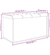 Sitzbank mit Stauraum Schwarz 82x42x45 cm Holzwerkstoff