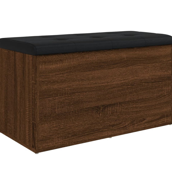 Sitzbank mit Stauraum Braun Eiche 82x42x45 cm Holzwerkstoff