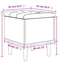 Sitzbank mit Stauraum Braun Eichen-Optik 42x42x46 cm