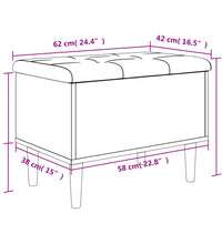 Sitzbank mit Stauraum Schwarz 62x42x46 cm Holzwerkstoff