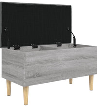 Sitzbank mit Stauraum Grau Sonoma 82x42x46 cm Holzwerkstoff