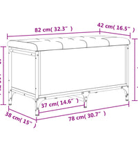 Sitzbank mit Stauraum Sonoma-Eiche 82x42x45 cm Holzwerkstoff