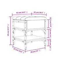 Schuhbank Sonoma-Eiche 42x42x45 cm Holzwerkstoff