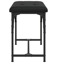 Essbank Schwarz 62x32x45 cm Stahl und Kunstleder