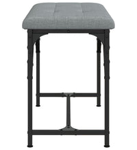 Essbank Hellgrau 62x32x45 cm Stahl und Stoff