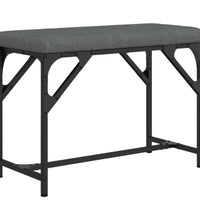 Essbank Dunkelgrau 62x32x45 cm Stahl und Stoff