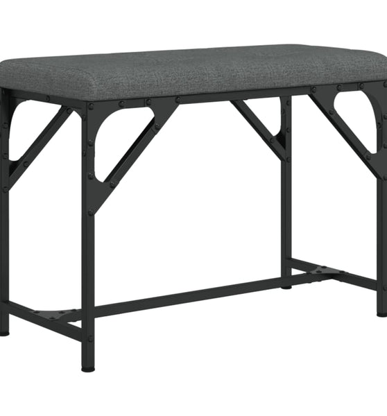 Essbank Dunkelgrau 62x32x45 cm Stahl und Stoff