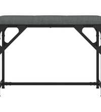 Essbank Dunkelgrau 62x32x45 cm Stahl und Stoff