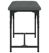 Essbank Dunkelgrau 62x32x45 cm Stahl und Stoff