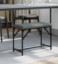 Essbank Dunkelgrau 62x32x45 cm Stahl und Stoff