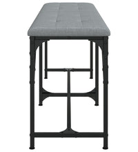 Essbank Hellgrau 124x32x45 cm Stahl und Stoff