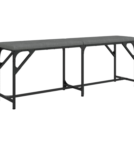 Essbank Dunkelgrau 124x32x45 cm Stahl und Stoff
