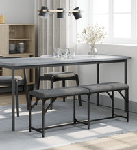 Essbank Dunkelgrau 124x32x45 cm Stahl und Stoff