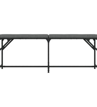 Essbank Dunkelgrau 124x32x45 cm Stahl und Stoff