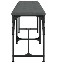 Essbank Dunkelgrau 124x32x45 cm Stahl und Stoff
