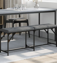 Essbank Dunkelgrau 124x32x45 cm Stahl und Stoff
