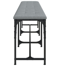 Essbank Hellgrau 186x32x45 cm Stahl und Stoff