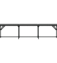 Essbank Dunkelgrau 186x32x45 cm Stahl und Stoff