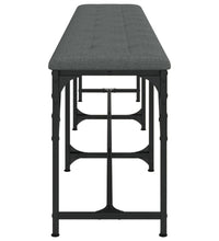 Essbank Dunkelgrau 186x32x45 cm Stahl und Stoff
