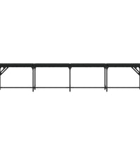 Essbank Schwarz 248x32x45 cm Stahl und Kunstleder