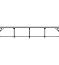 Essbank Hellgrau 248x32x45 cm Stahl und Stoff
