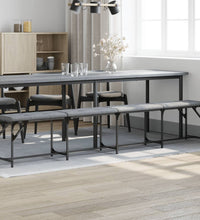 Essbank Hellgrau 248x32x45 cm Stahl und Stoff