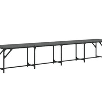Essbank Dunkelgrau 248x32x45 cm Stahl und Stoff