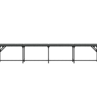 Essbank Dunkelgrau 248x32x45 cm Stahl und Stoff