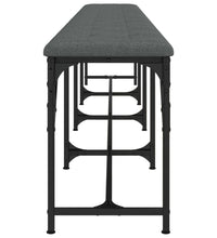 Essbank Dunkelgrau 248x32x45 cm Stahl und Stoff