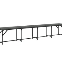Essbank Dunkelgrau 248x32x45 cm Stahl und Stoff