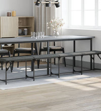 Essbank Dunkelgrau 248x32x45 cm Stahl und Stoff